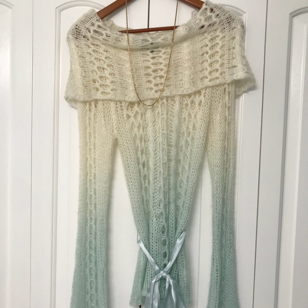 Bebe Ice Blue Long Sweater
